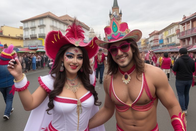 Hombres disfrazados de mujeres en Carnaval