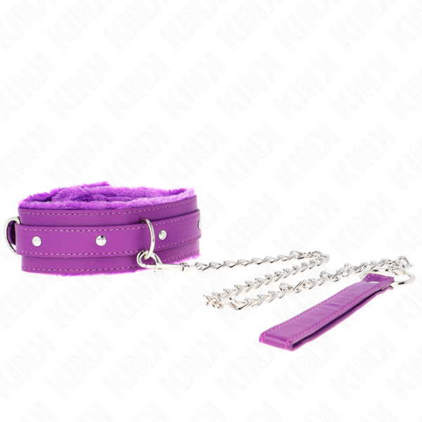 KINK - COLLAR CON CORREA 65 CM CON RESTRICCIONES MORADO AJUSTABLE 36-42 CM X 5.5 CM