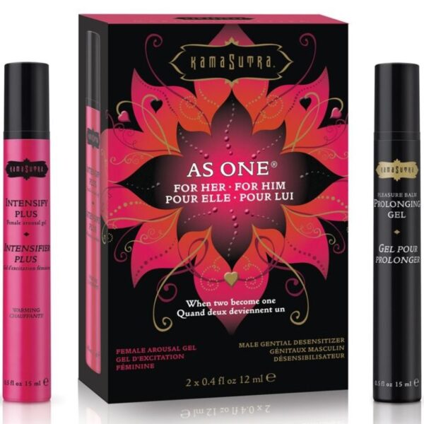 KAMASUTRA - KIT PAREJAS PARA EL Y ELLA AS ONE 12 ML